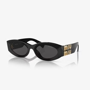 Authentic Miu Miu MU 11WS Dark Grey Black Sunglasses